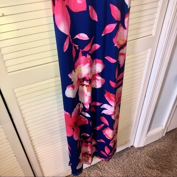 Haoohu Maxi Hawaiian style dress Blue and Pink 2XL - Picture 5 of 6